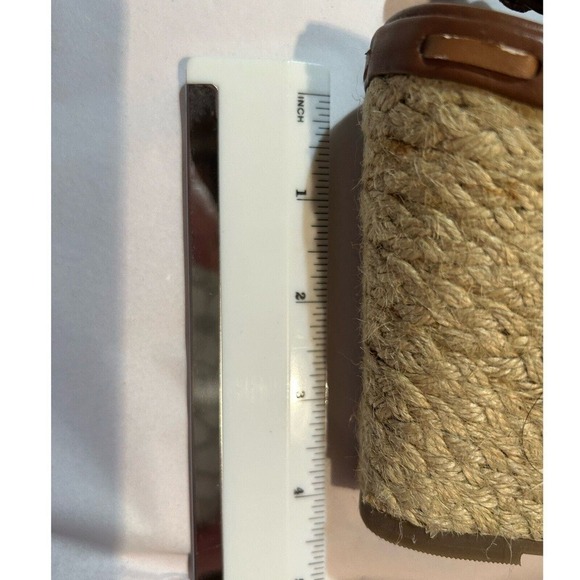 Victor Alfaro Women Brown Leather Wedge Heel Sandals Size 7.5 Note Flaw - Picture 14 of 16